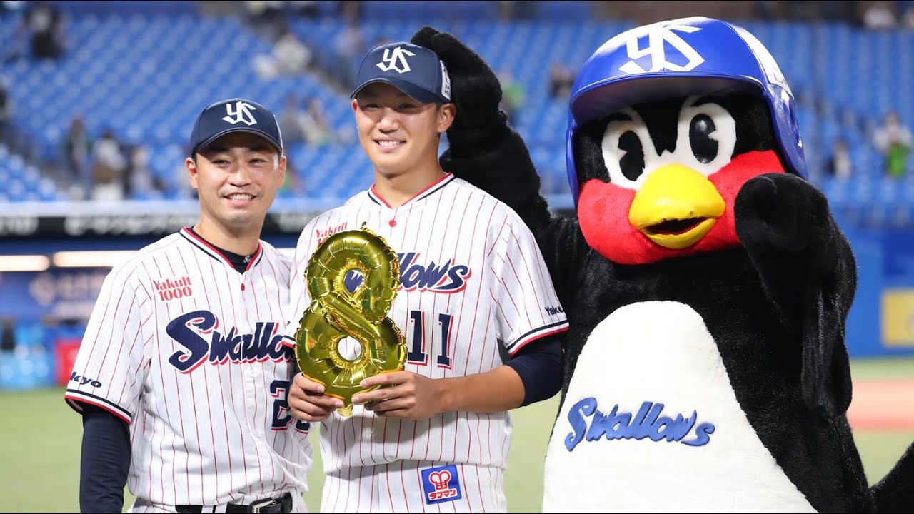 奥川恭伸投手&青木宣親選手ヒーローインタビュー   |  2021年9月28日（火） vs 横浜DeNA（神宮球場）