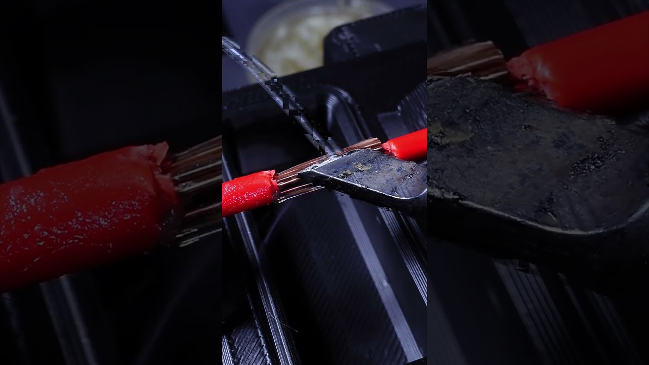 Soldering wires this way results in a strong weld and reduces the likelihood of incomplete soldering