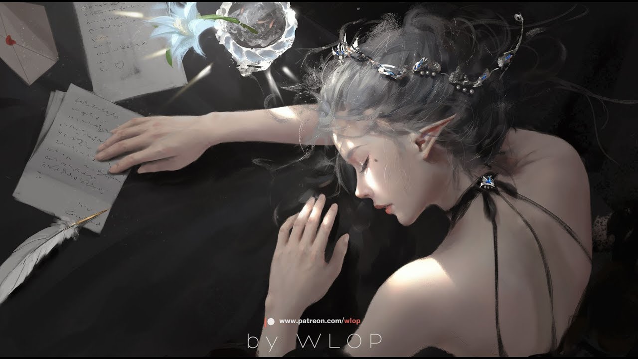 Photoshop painting process - nap [GhostBlade art]