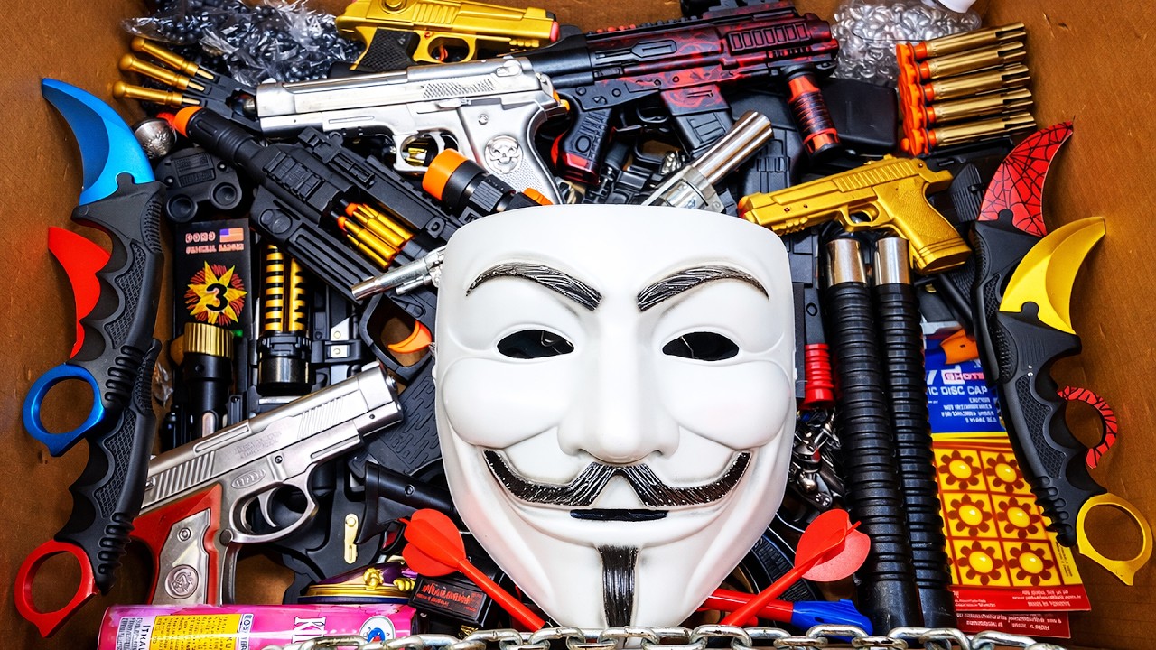 Unboxing Hacker’s Ultimate Toy Gun Vault! Desert Eagle P92, Glock 19, Uzi SMG