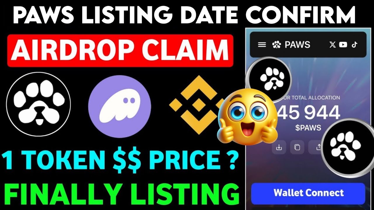 PAWS Listing Date Confirm✅ New Update is here Don't Miss Paws Coin Listing Date