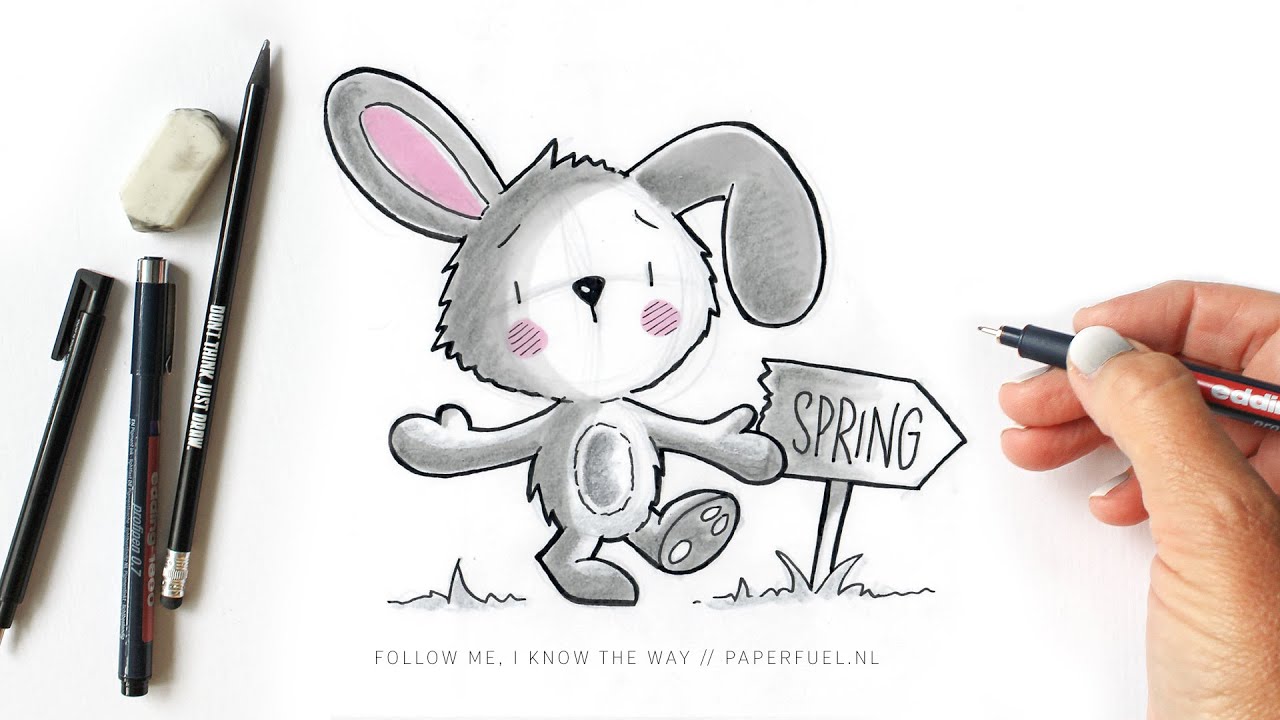 Rabbit is looking for spring by Karin Luttenberg from Paperfuel