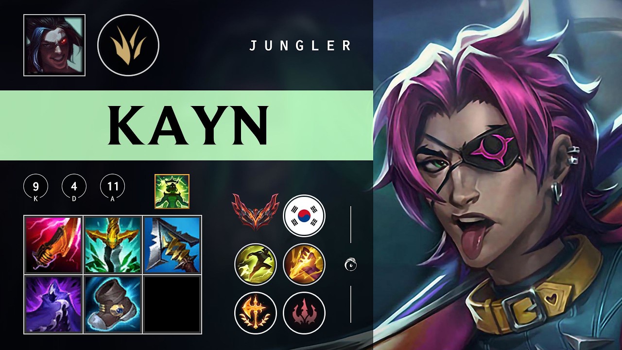 Kayn Jungle vs Vi - KR Grandmaster Patch 26.04