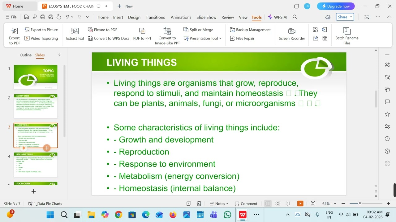 Ecosystem, Food chain and Food Web 