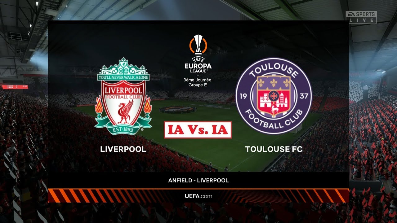 Liverpool - Toulouse [FC 24] | UEFA Europa League 2023-24 (Groupe E - 3ème Journée) | IA VS. IA