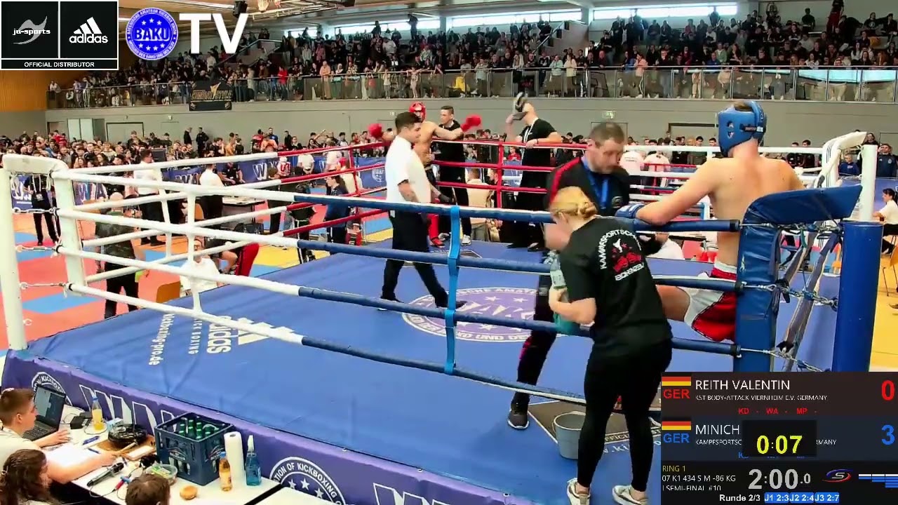 Offener Bayernpokal 26 - K1 - S M -86kg Valentin Reith vs Marcel Minich