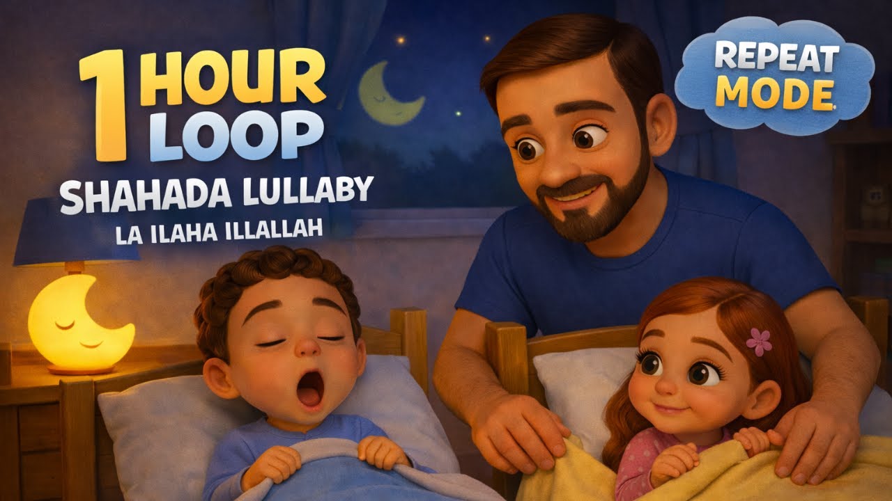Islamic bedtime routine for babies, calming dhikr lullaby with La ilaha illallah