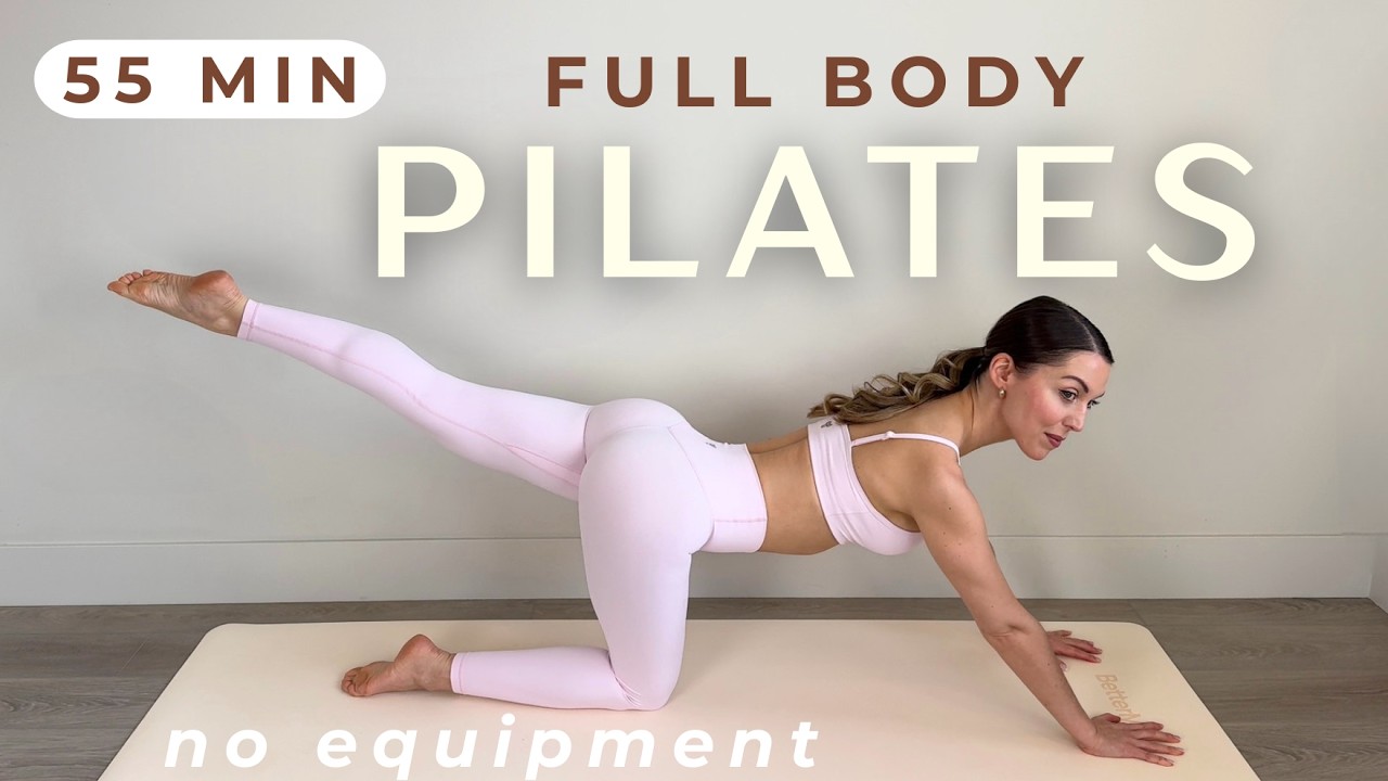 55 Min Full Body Pilates Burn | No Equipment, Fat Loss & Strength