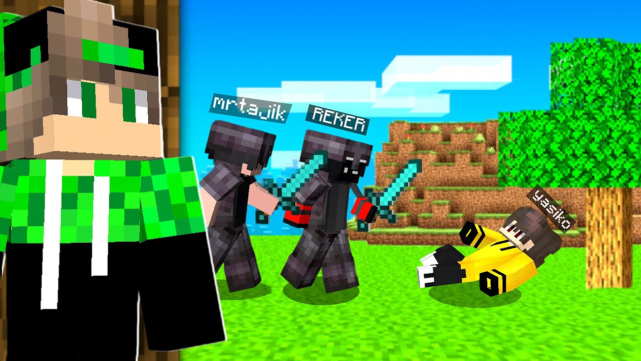 MINECRAFT/REKER YASIKO KAMRON TAJIK BILAN QONLI BATTLE/UZBEKCHA VIDEO