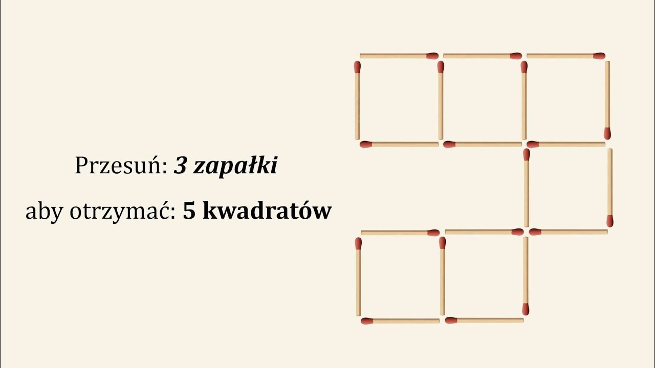 Trzy zagadki z zapałkami