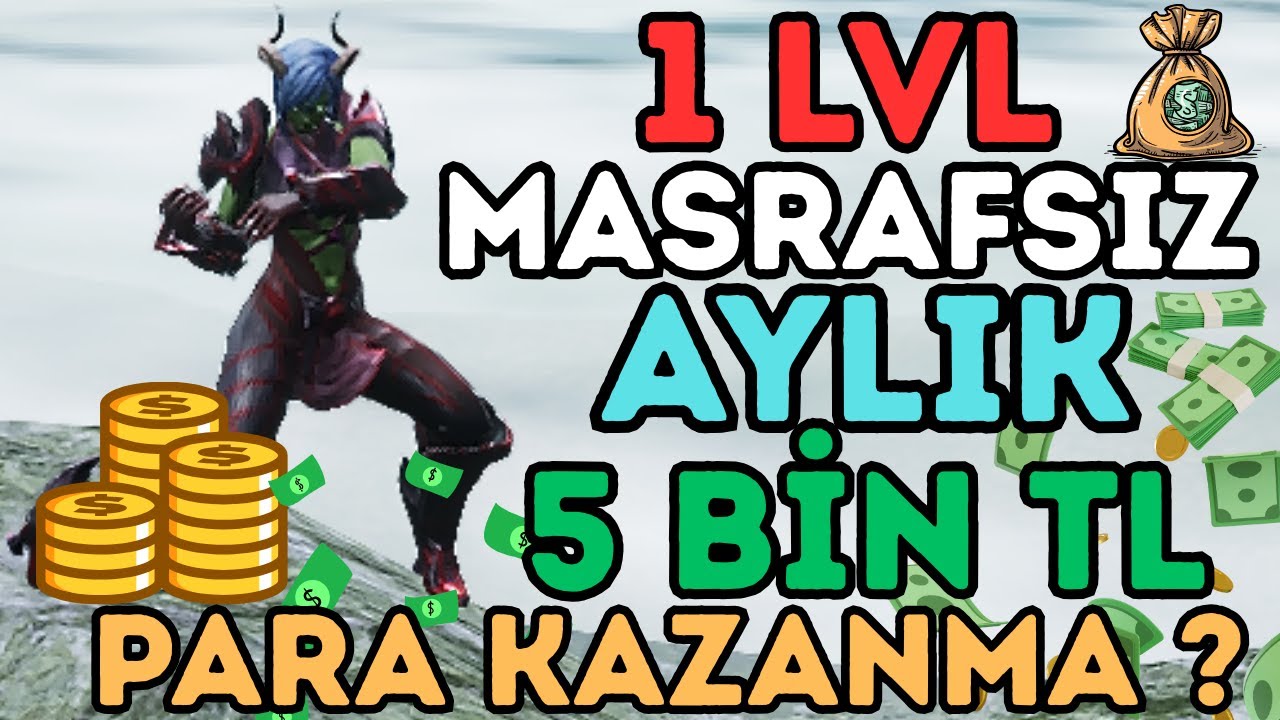 1 LVL  AYLIK 5 BİN TL MASRAFSIZ PARA KASMA SERİ #2 RİSE ONLİNE