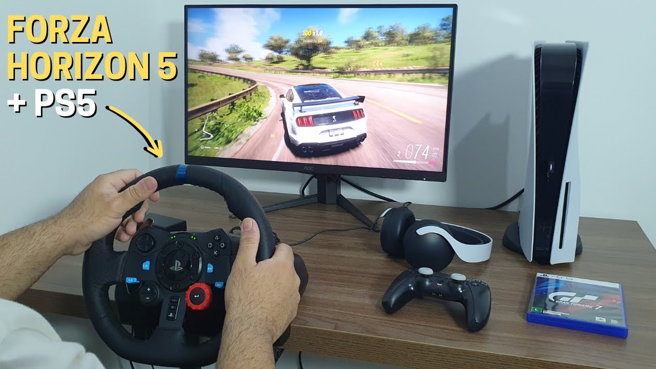 Como Configurar VOLANTE LOGITECH G29 no FORZA HORIZON 5 para PS5!