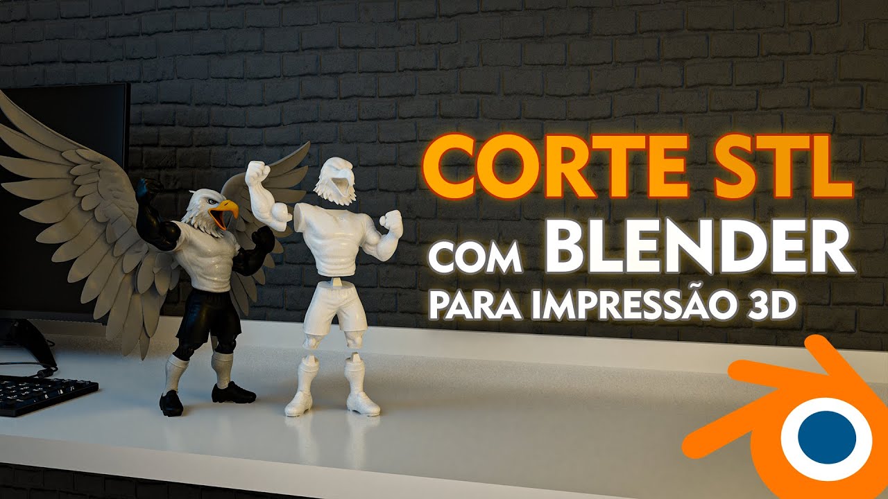 COMO CORTAR STL NO BLENDER PARA IMPRESSÃO 3D - #impressão3d #actionfigures #3dprinting #diy #blender