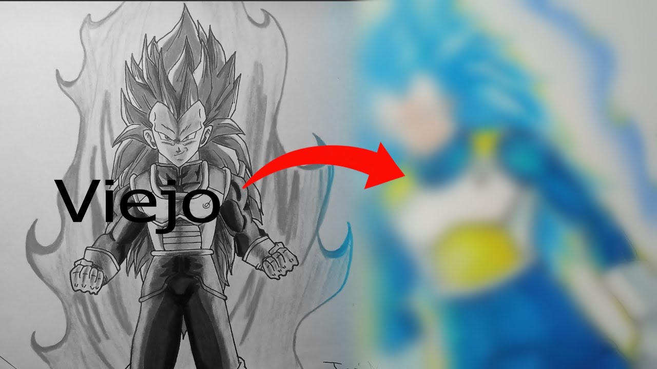 Como dibujar a vegeta SSJ3 Blue
