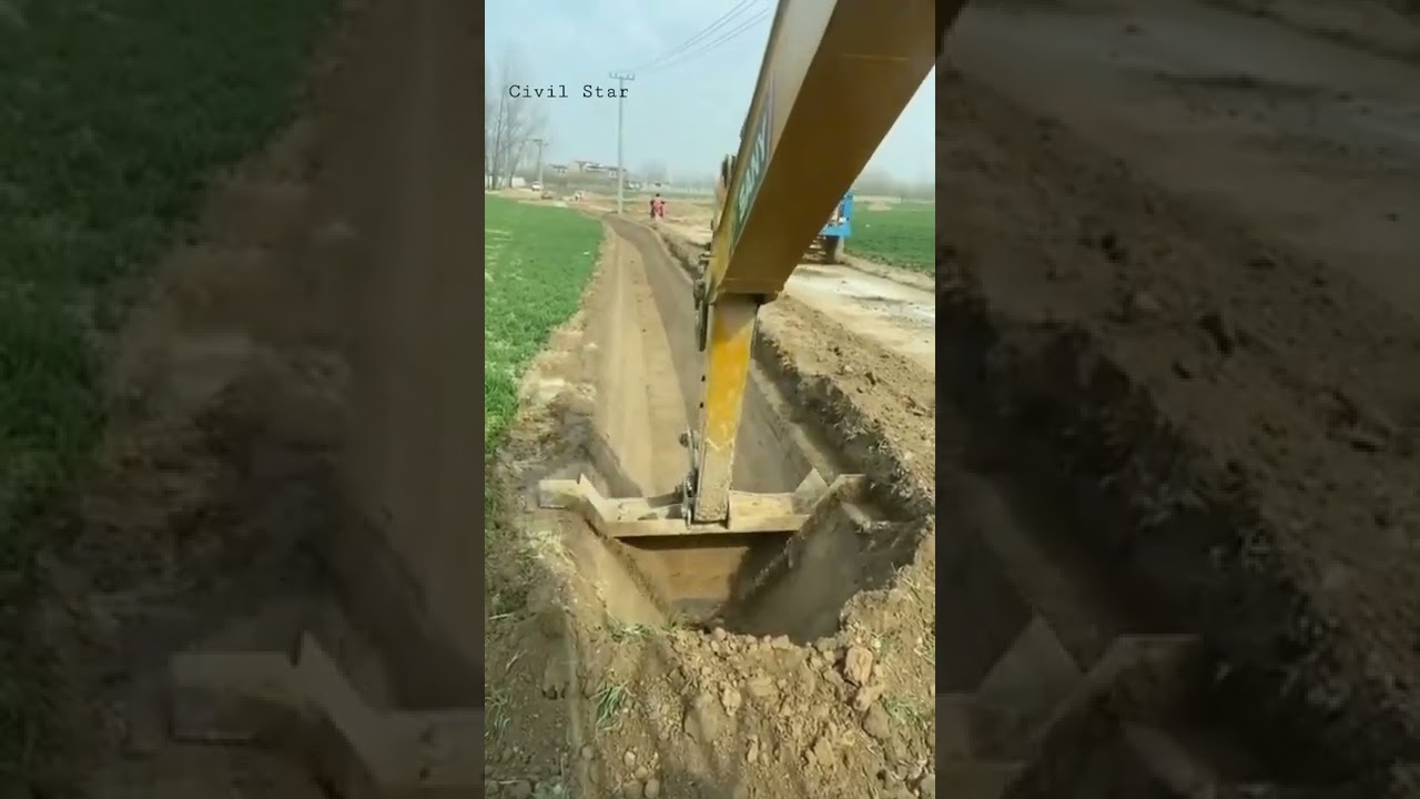 Canal Excavation work || Canal Excavation machine 🔥|| #shorts