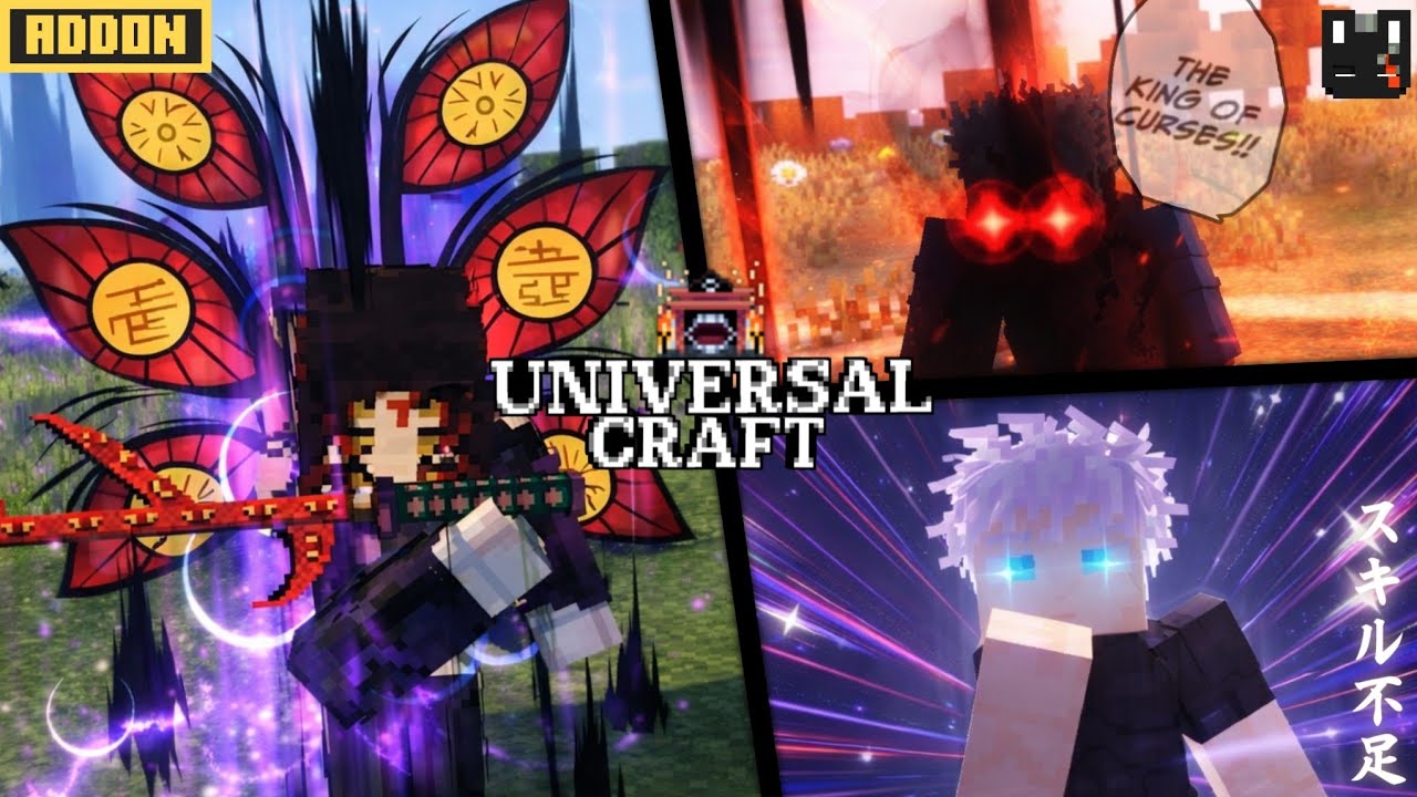 UNIVERSAL CRAFT V1.01.3 | MCPE 1.21+ | BEST ANIME ADDON EVER 