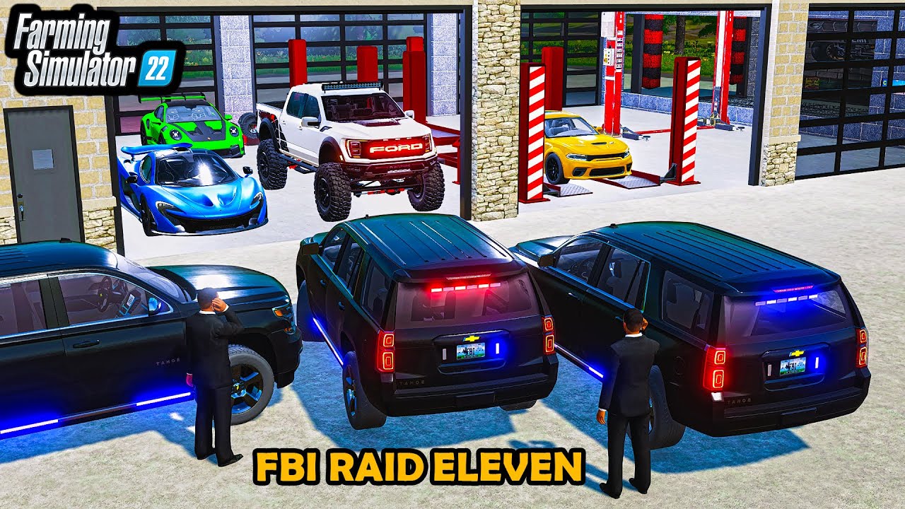 FBI RAID *FAKE* TOWING SHOP! (STOLEN LUXURY CARS) | FS22