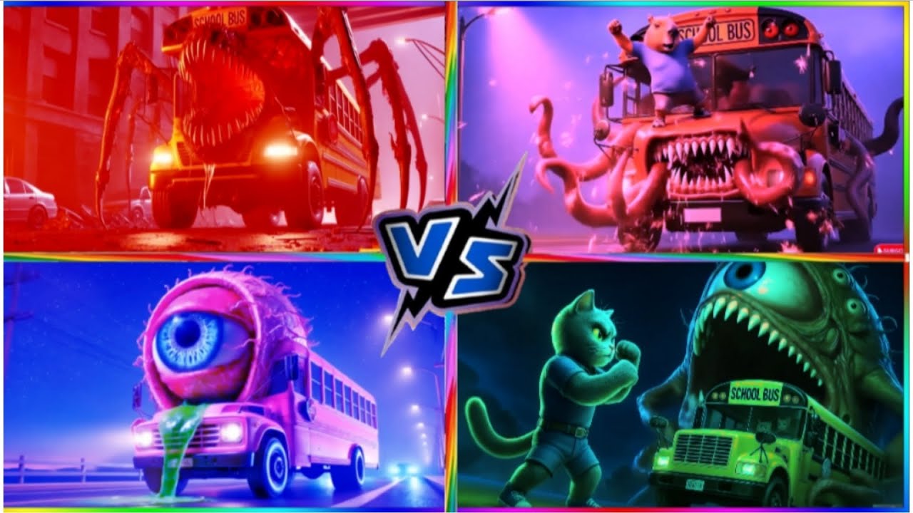 💥 SCHOOL BUS MONSTER 🚌💀 HORROR STORY ⚡ EPIC REMIX 2025 🎧
