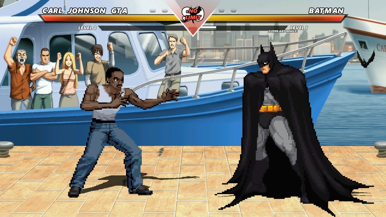 CJ GTA vs BATMAN - Highest Level Incredible Epic Fight!
