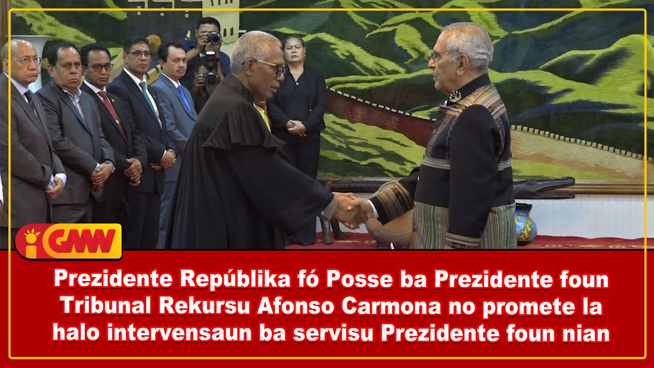 PR fó Posse ba PTR foun Afonso Carmona no promete la halo intervensaun ba servisu Prezidente foun