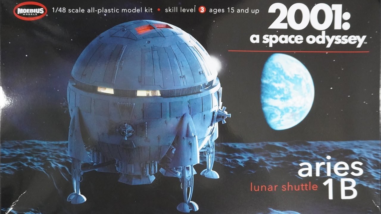 2001年宇宙の旅 アリエス号 プラモデル開封動画 / 2001:a space odyssey 1/48 scale aries 1B plastic model kit unboxing