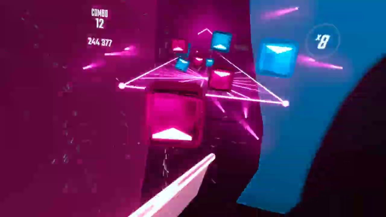 Beat saber power of the saber blade full guitar solo Expert+ 130% speed 