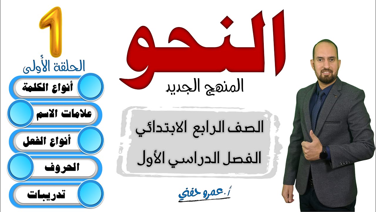 أقسام الكلام وعلامات الاسم - الصف الرابع الابتدائي - ترم أول