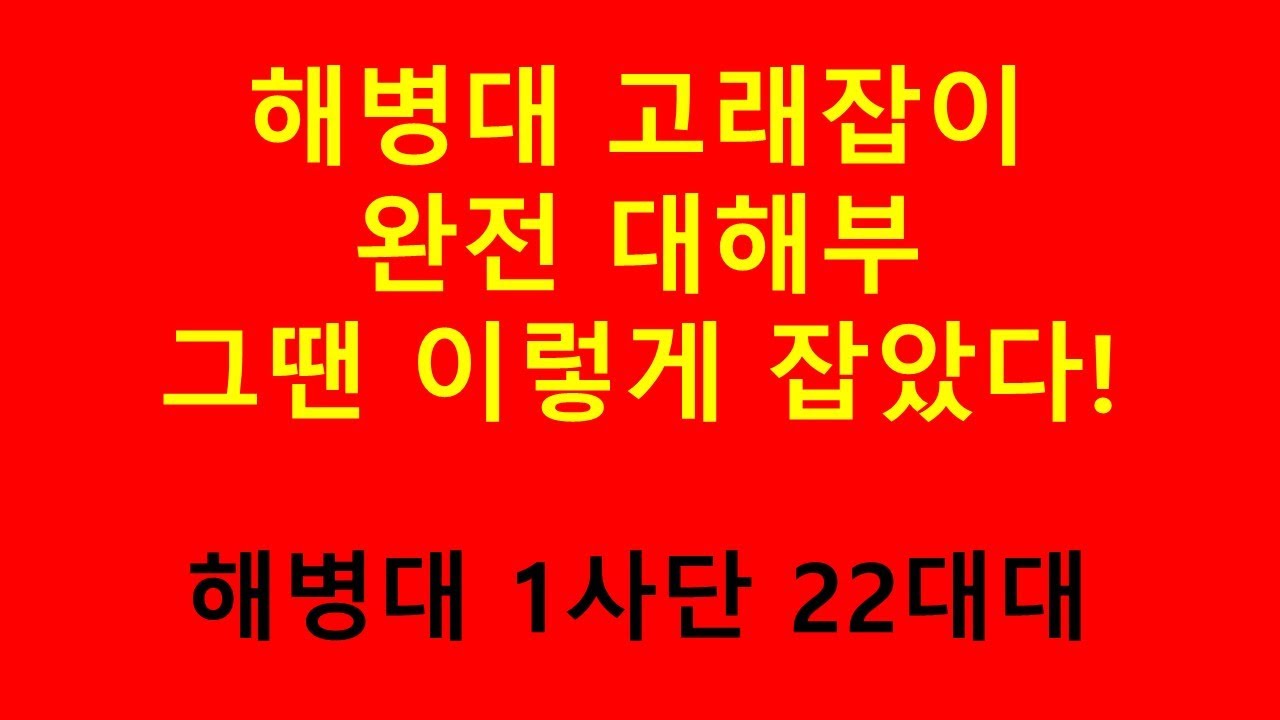 해병대 고래잡이 완전 대해부