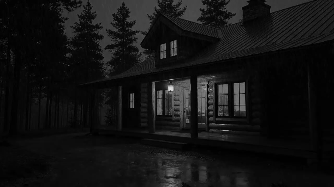 Rain and Thunder Surrounding Remote Cabin | Deep Sleep Ambience for Peaceful Rest