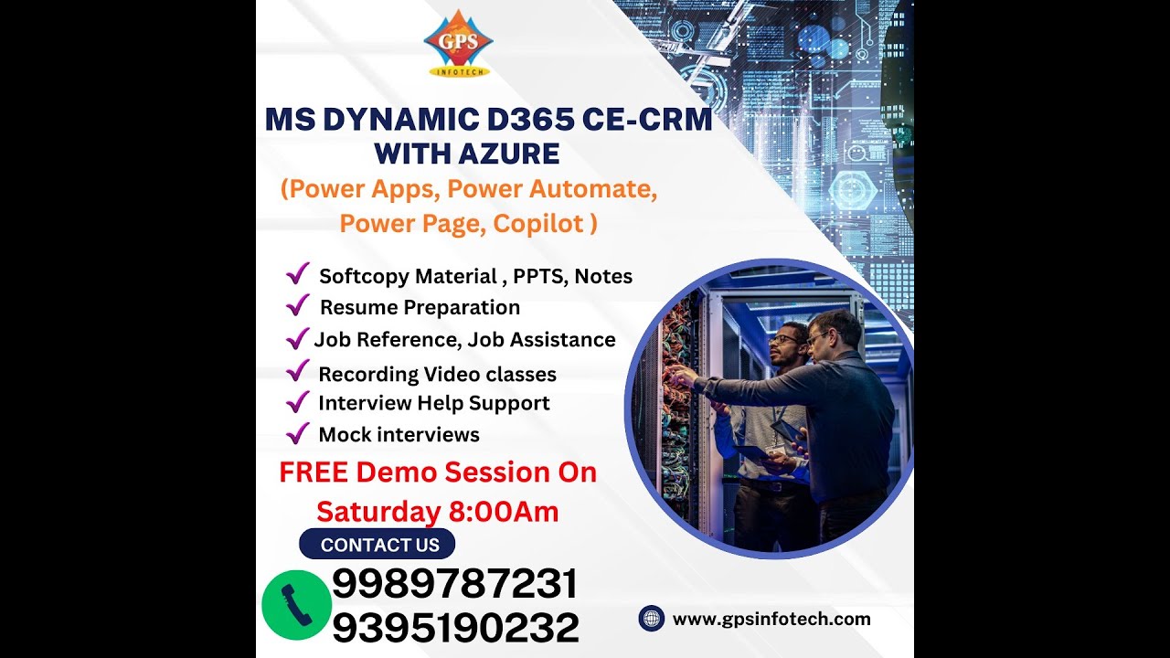 Ms Dynamics D365 CE-CRM with Azure | Power Apps | Power Automate | Power page| Copilot | Training