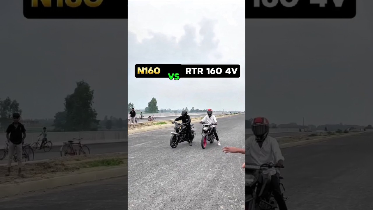 Pulsar n160 vs rtr 160 drag race #n160 #pulsarn160 #pulsar #shorts
