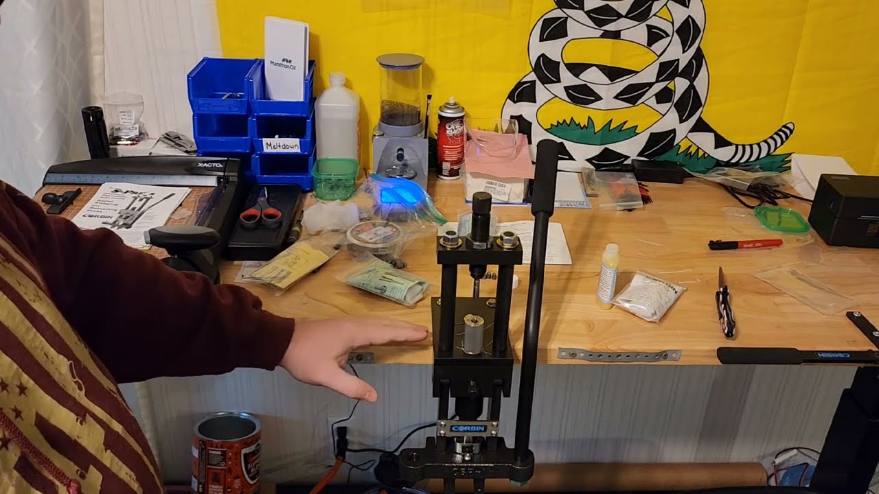 Corbin press set up and 50gr slugs Swedged