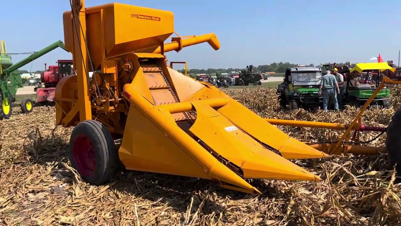 Minneapolis Moline Tractor and Pull Type Uniharvestor