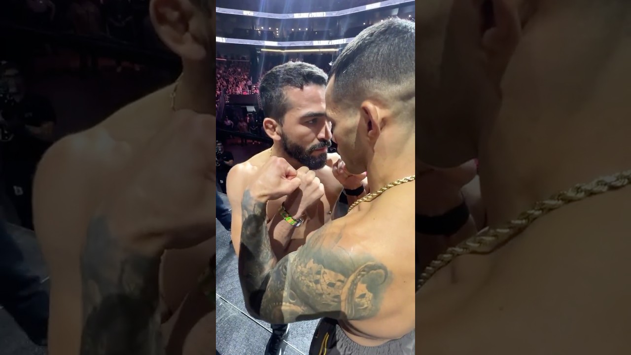 Dan Ige e Patr&iacute;cio Pitbull olharam no fundo da alma na encarada! #UFC318