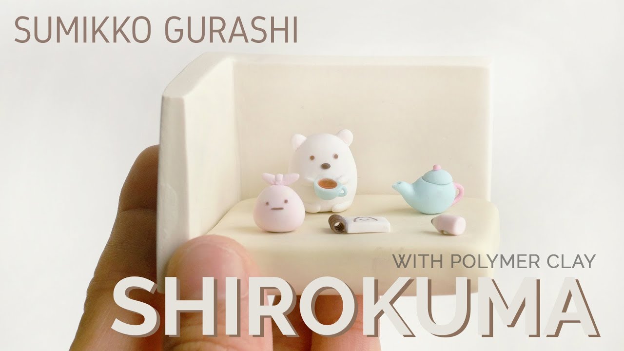 Shirokuma scene with Polymer Clay - Sumikko Gurashi