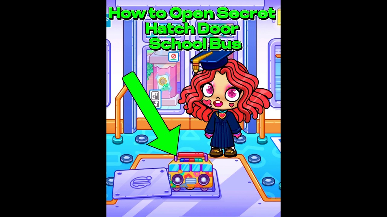 How to Open Secret Hatch Door /  School Bus New Update 🤩✨. #avatarworld #avatarworldsecrets #pazu