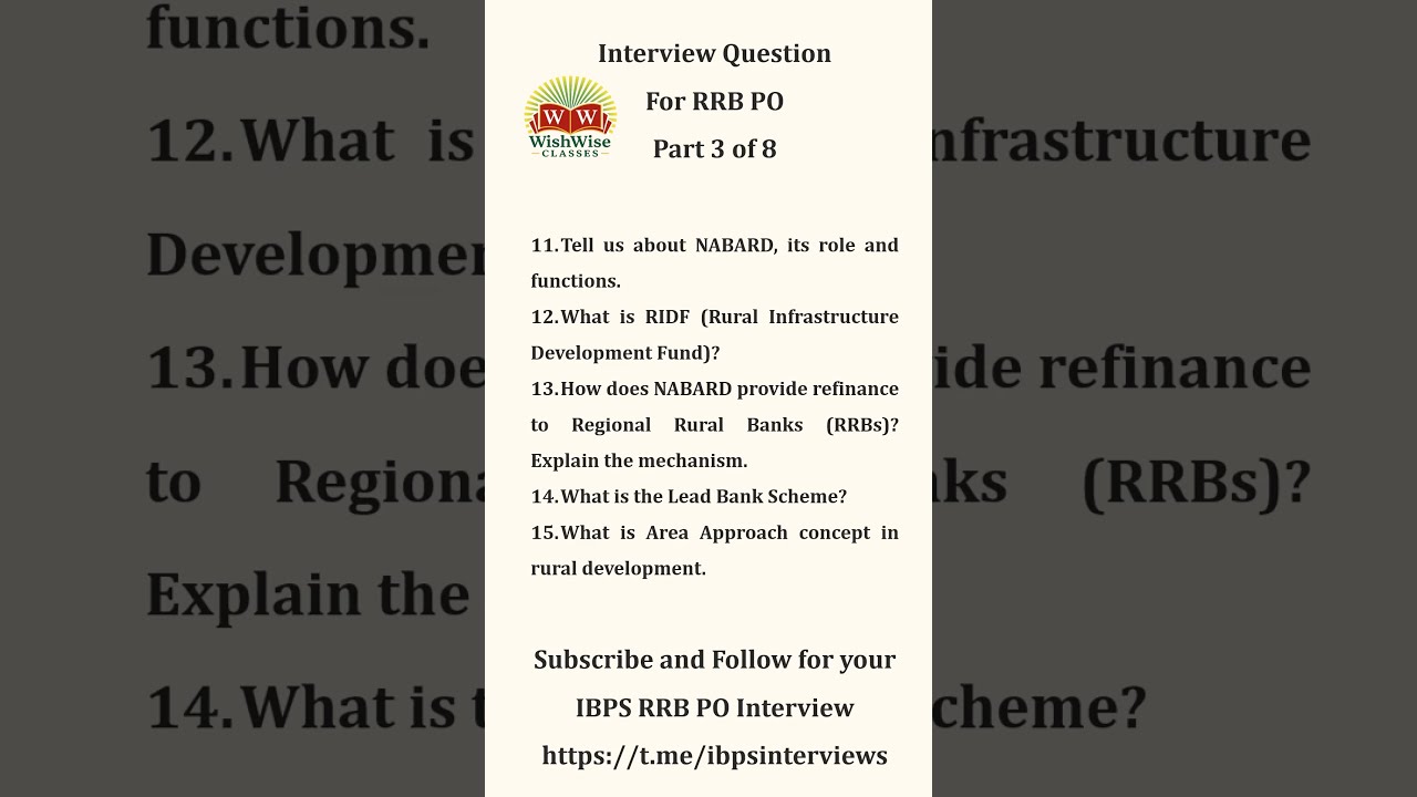 RRB PO Interview Questions – Part 3 | Banking Interview Shorts