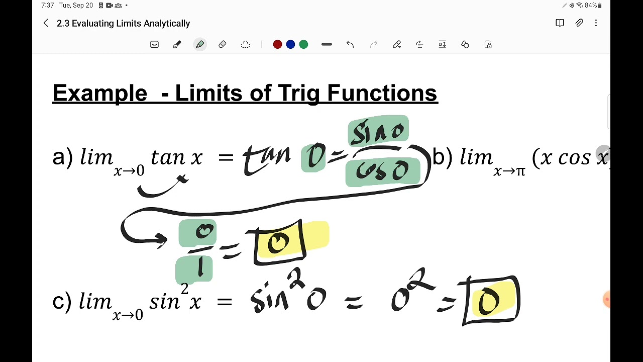 2.3 Evaluating Limits Analytically