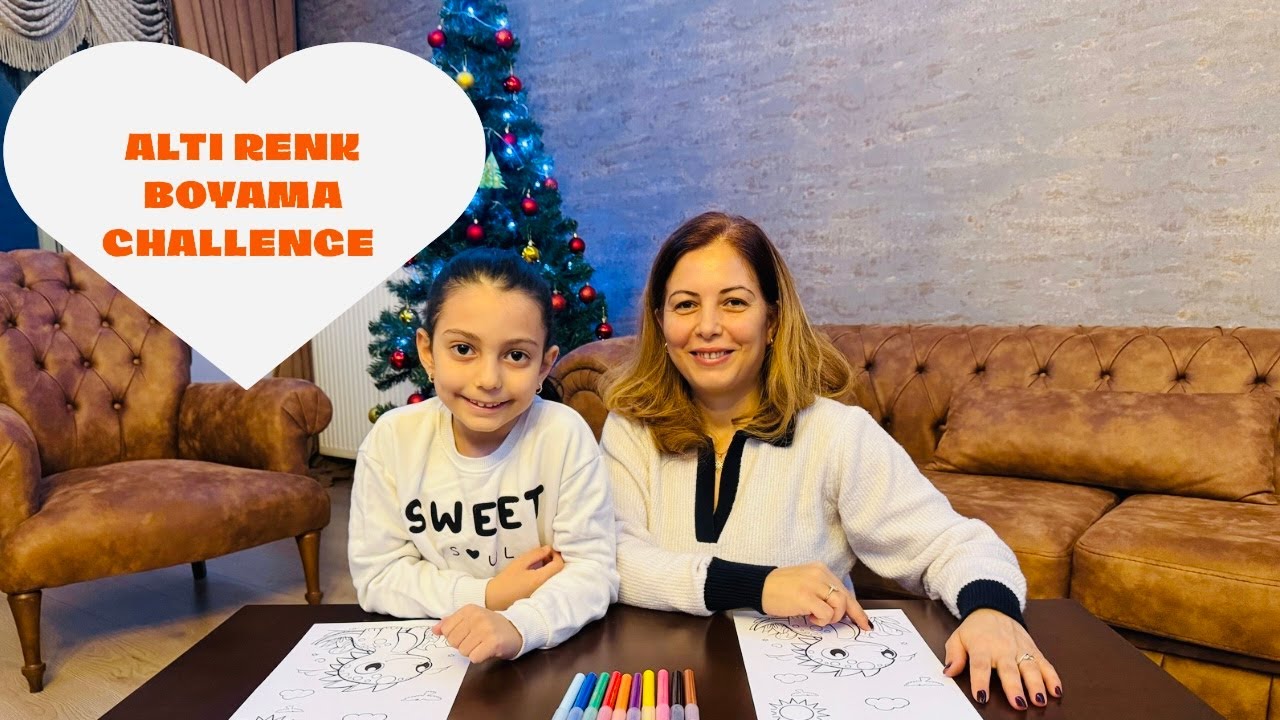 ALTI RENK BOYAMA CHALLENGE 2💖!! EĞİTİCİ ÇOCUK VİDEOSU 