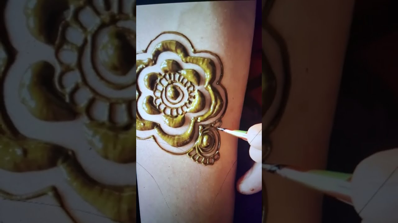 Live Flower Bold aambi design #Heenamehandi #Stylish Flower Mehandi #Simple Beautiful Mehandi 😍 