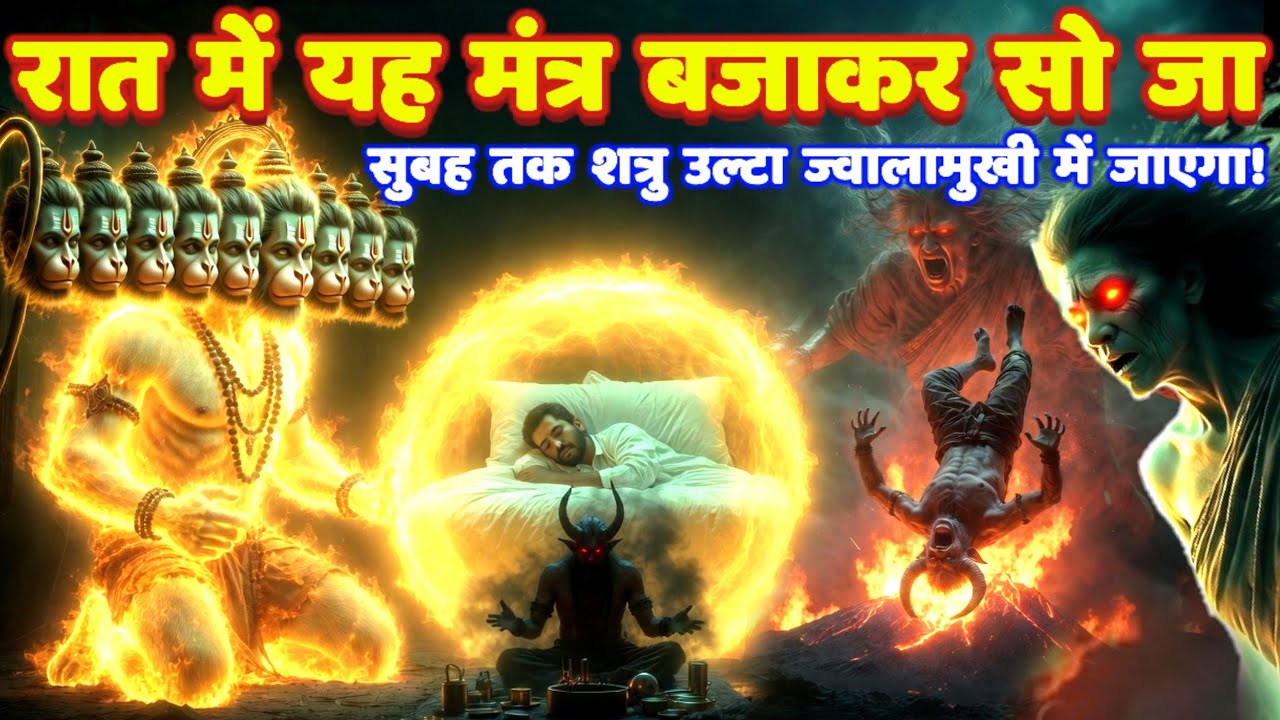 11 मुखी हनुमान उल्टारी ज्वालामुखी तांत्रिक मंत्र: शत्रु मारण सर्व बाधा नाशक! Hanuman Mantra
