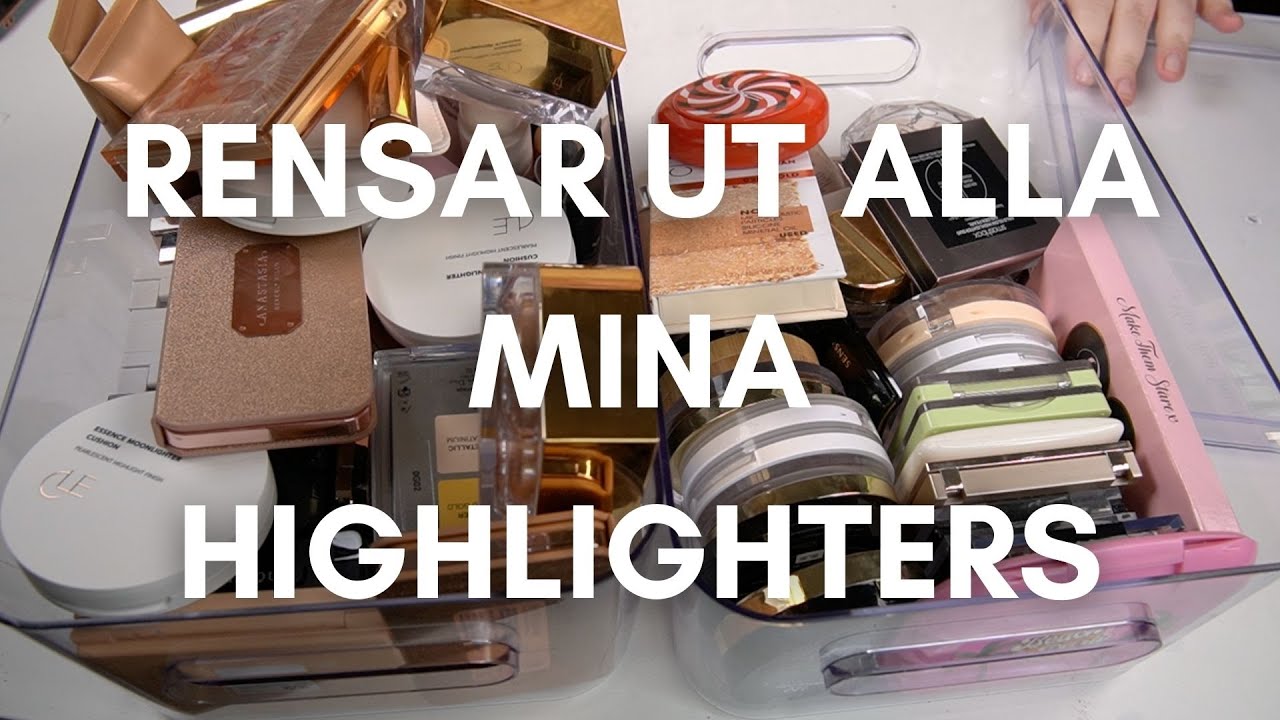 RENSAR BORT ALLA MINA HIGHLIGHTERS (omg gr&aring;ter inombords) + ansiktspaletter