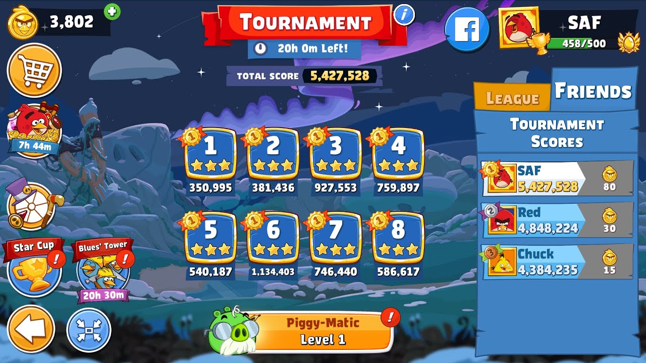 Angry Birds Friends. Турнир (28.01.2026). Все уровни 3 звезды. Проход от Сергея Фетисова.