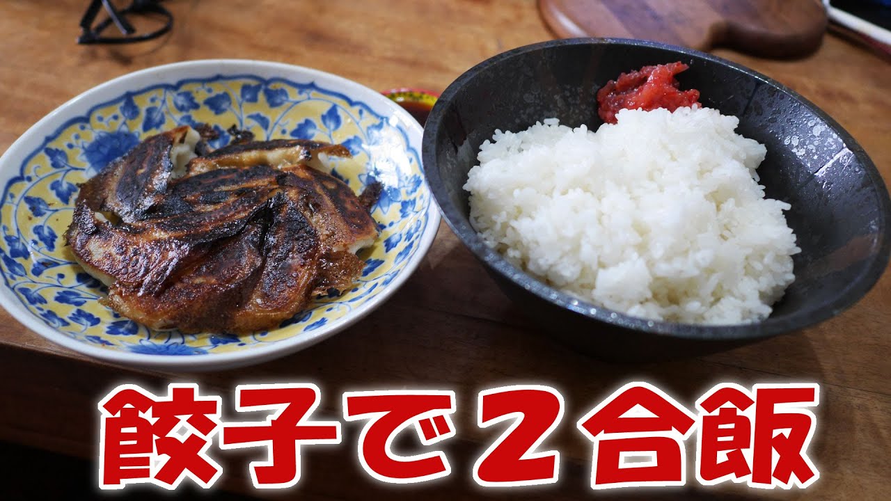餃子で2合飯【飯動画】【飯テロ】【大盛り】