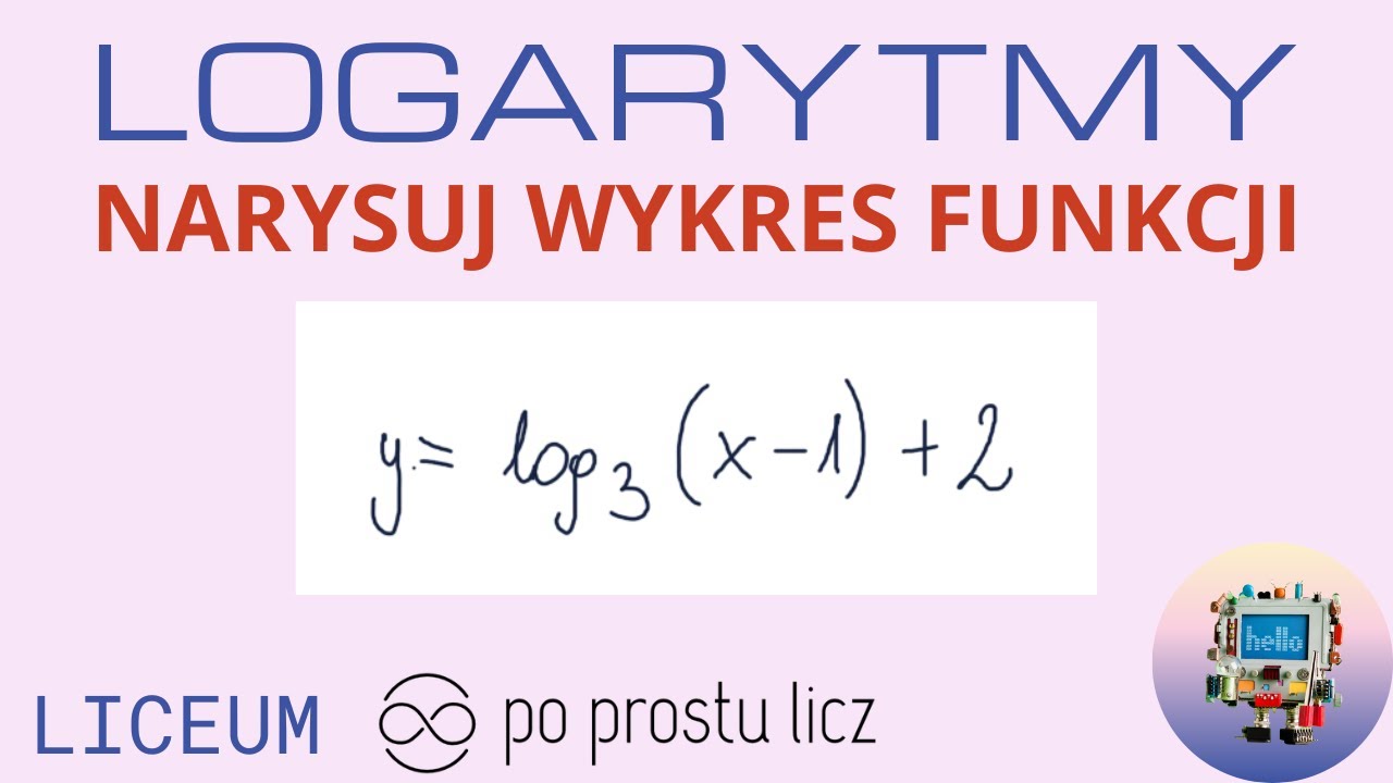 y=log3 (x -1)+2 Przekształcenia wykresu funkcji logarytmicznej. Wykres log przesunięcie o wektor