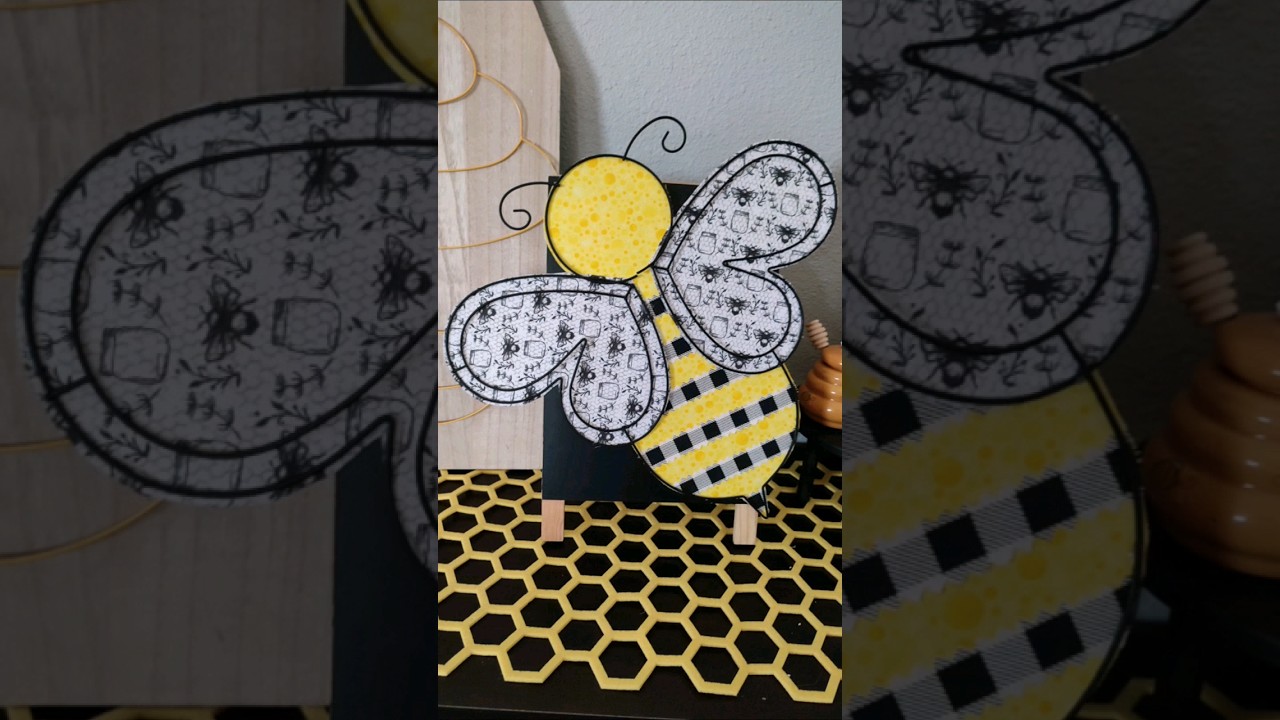 Bee Sign.  #dollartreediy #beedecor #springdecor