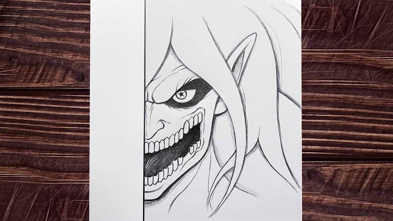 How to draw Eren Attack Titan - [Attack on Titan] | Easy to draw