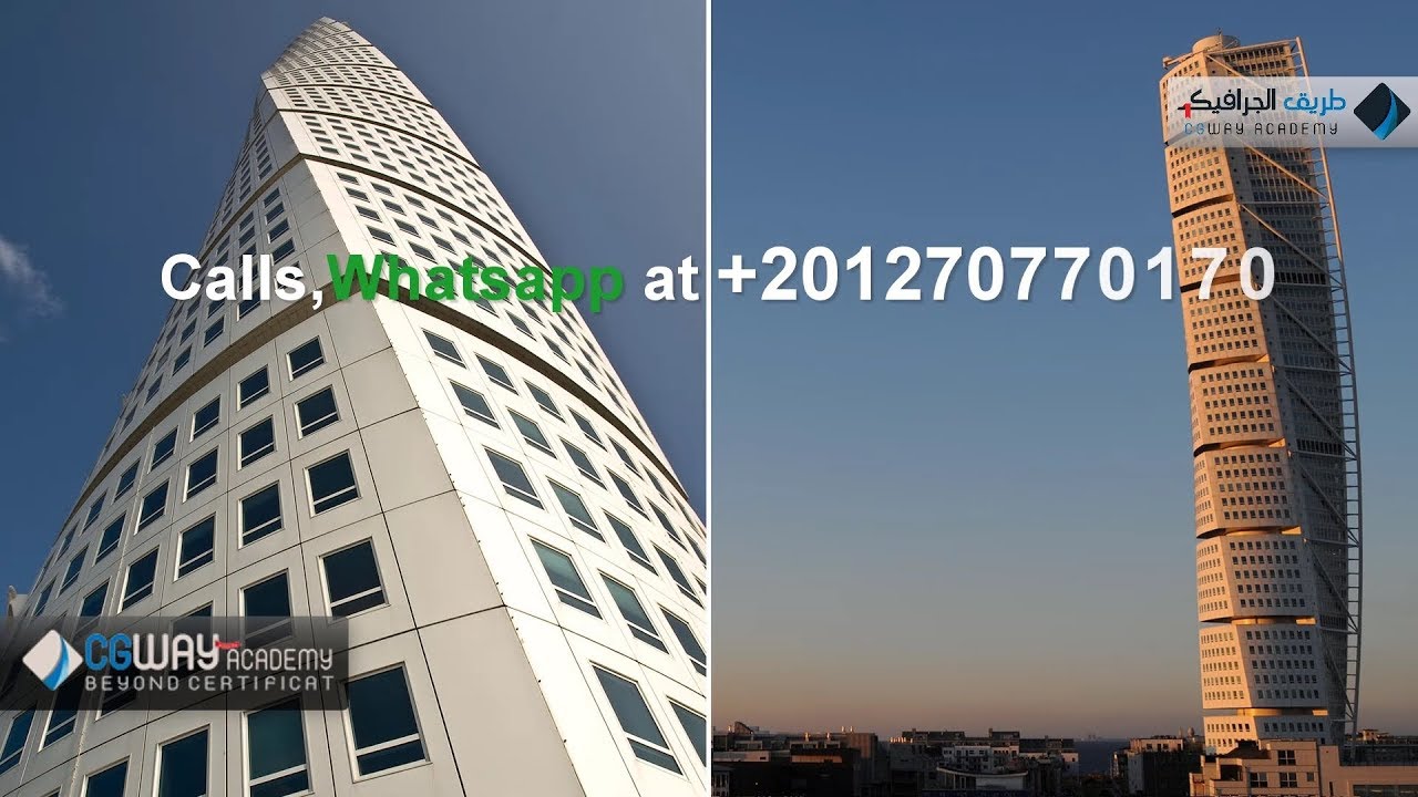 Turning Torso Building From CGWAY ACADEMY 3ds max Course