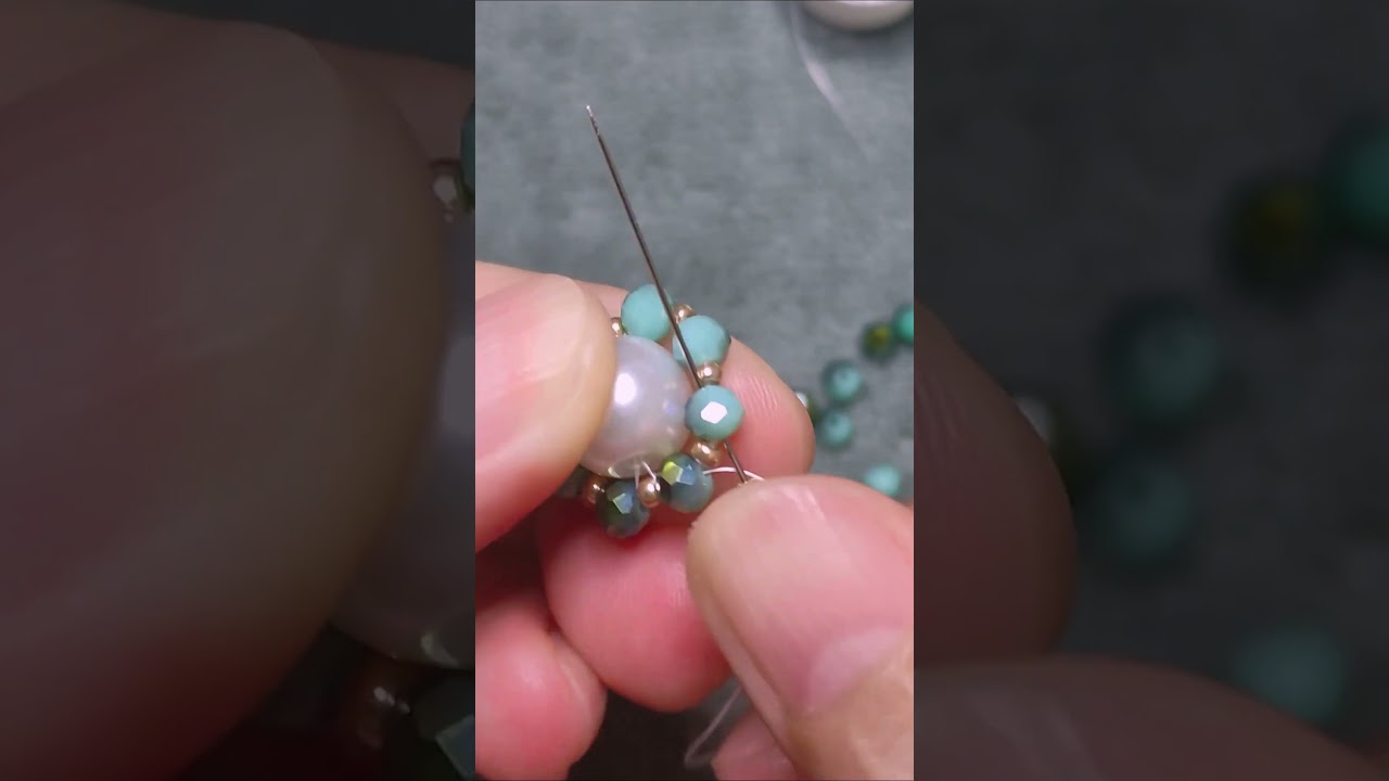 Easy diy, 1 minute how to make beaded pendant, making pendant with rondelle beads
