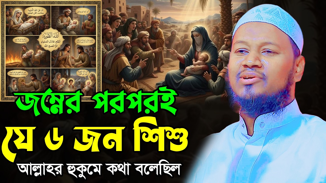জন্মের পরপরই যে ৬ জন শিশু আল্লাহর হুকুমে কথা বলেছিল | মুফতি আলকামা বিন জাফর | Mufti Alkama Bin Jafar